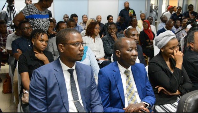 Investors, brokers and media at the DSE for the Hisa Kiganjani unveiling